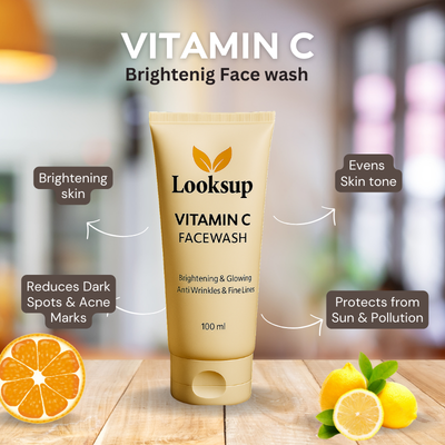 🌿 Looksup Vitamin C Face Wash ✨ Bright, Fresh & Glowing Skin – Every Wash