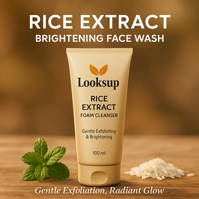 🍚 Looksup Rice Extract Face Wash ✨ Gentle Hydration & Natural Glow – Powered by Rice Extract